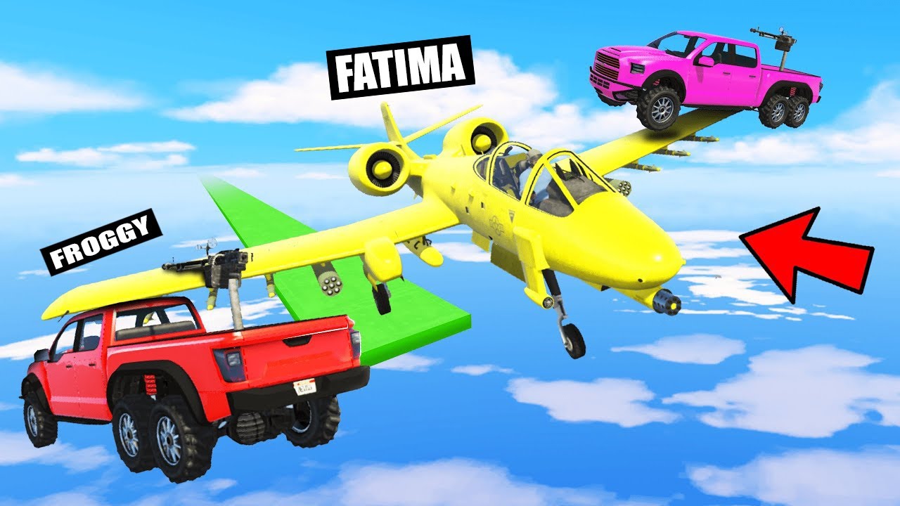 Froggy Ramp GTA V MEGA RAMP CHALLENGE BETWEEN FATIMA VS FROGGY - YouTube