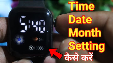 How to set time in digital watch,led watch time setting, 3