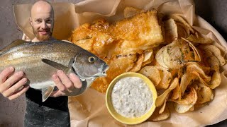 The Crispiest Fish and Chips I’ve Ever Had | Spearfishing Catch & Cook