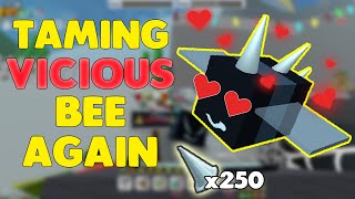 TAMING VICIOUS BEE ON THE SECOND ACCOUNT! | Bee swarm Simulator