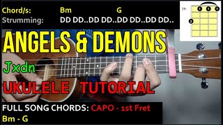 Video thumbnail of "Jxdn - ANGELS & DEMONS Ukulele Cover (with CHORDS and STRUMMING PATTERNS)"