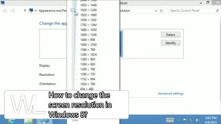 How to change the screen resolution in Windows 8?