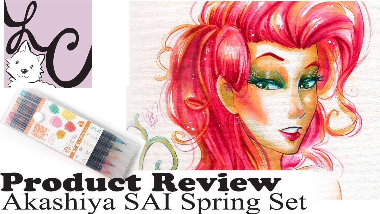 Review: Akashiya Sai Watercolor Brush Pen 20-Color Set - The Well