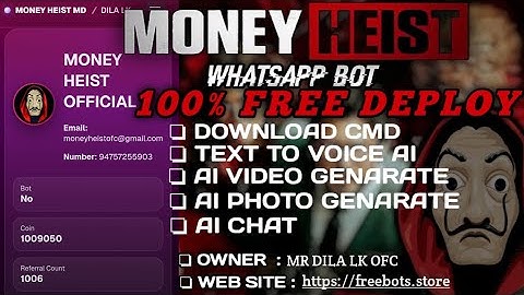 𝗠𝗢𝗡𝗘𝗬 𝗛𝗘𝗜𝗦𝗧 𝗠𝗗 𝗕𝗢𝗧 𝗗𝗘𝗣𝗟𝗢𝗬 𝗙𝗨𝗟𝗟 𝗦𝗘𝗧𝗨𝗣 𝗚𝗨𝗜𝗗𝗘 | Create & Deploy Your Own WhatsApp Bot (Easiest Method)