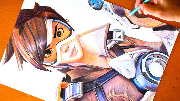 I like to draw things as if they were from a retro anime series – here's  Tracer! via /r/Overwatch – OW Highlights