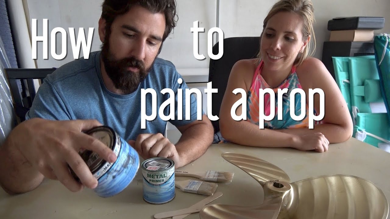 12. Painting a prop Anti foul paint boat project Reality of Living on a sailboat The Boat Life Vlog