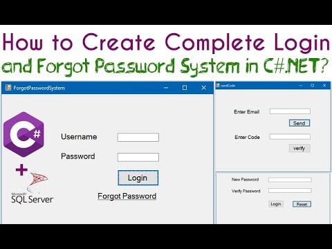 How to Create a Complete Forgot Password System in C#.NET using SQL Server Database?With Source Code