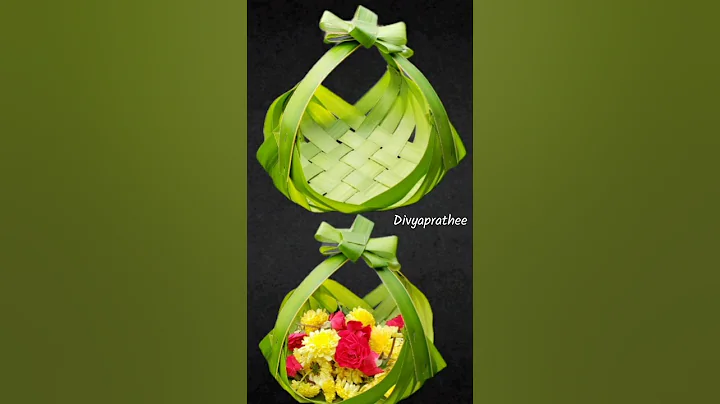 How it's made simple and easy coconut leaf basket #DIY #trending #shorts #craft #decor #viral #trend