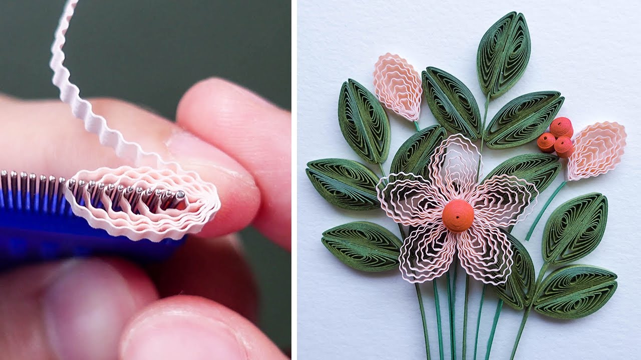 QUILLING: How to Make 10 Flowers Using a Teardrop Shape 