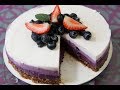 Cheesecake de Blue Berries sin Horno, sin azúcar y sin gluten