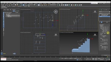 How to Flow water on stairs with time bomb 3Ds Max - Step by Step Tutorial