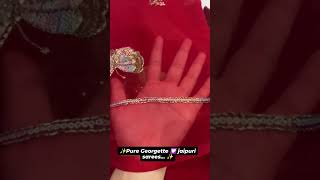 🌸 Pure Georgette Jaipuri Sarees | Elegant Butterfly Embroidery Collection ✨| New Saree Design 2025 💫