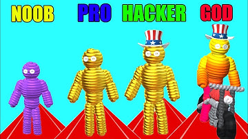 NOOB vs PRO vs HACKER vs GOD in Rope Man