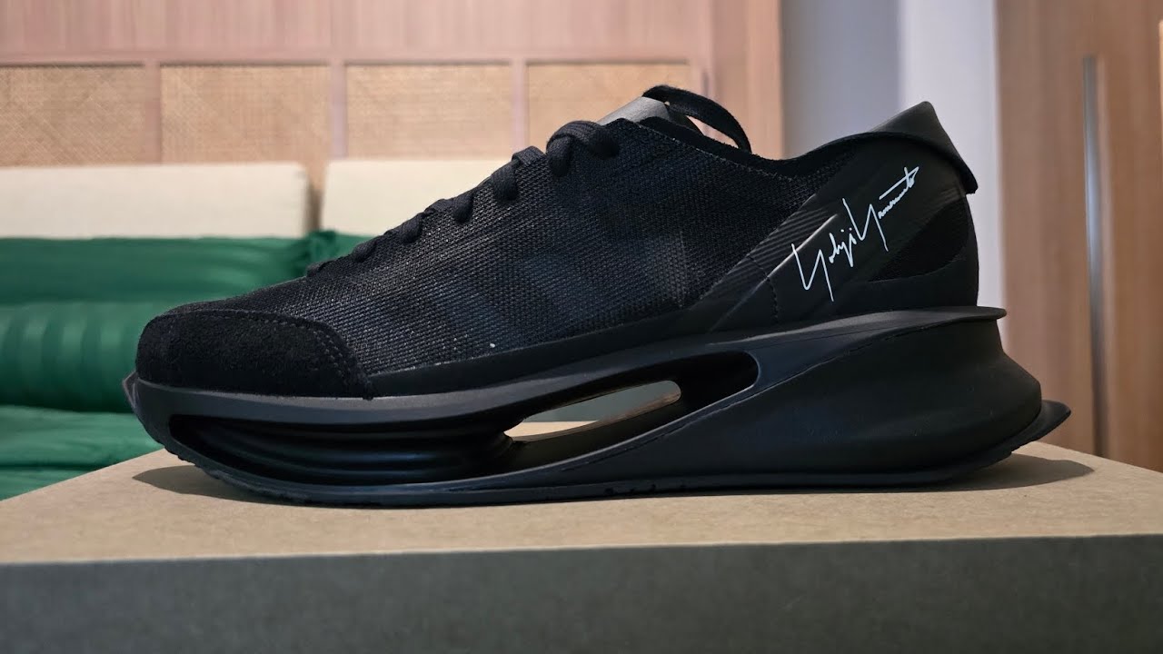 【関税込み】S Gendo Run Sneakers - Y-3 - Leather - Black Unboxing Adidas Y-3 S Gendo Run Black - YouTube