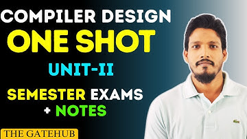 Compiler Design UNIT 2 One Shot || AKTU