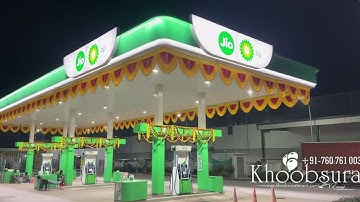 ✨ Jio BP Petrol Pump Deepawali Decoration by Khoobsurat Events | Flower & Fabric Draping Decor ✨