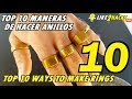 💍 ANILLOS CASEROS 10 MANERAS DE HACER 💍 HOMEMADE RINGS 10 WAYS TO MAKE 💍