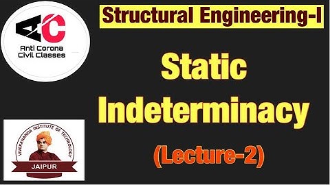 Indeterminacy of Structures | Degree of Static Indeterminacy | Structural Analysis-I