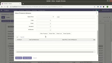 Advance Auto Parts Search and Selection in Sale Order Odoo