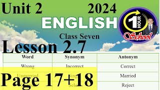 English Class 7 Unit 2 Page 17+18, Lesson  2.7 English Class 7 2024, Class 7 English curriculum 2024 screenshot 5