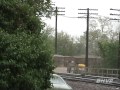 Amtrak passing Main Street in Fairfield, IA, May 2005