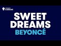 Sweet Dreams in the style of Beyonce karaoke video version