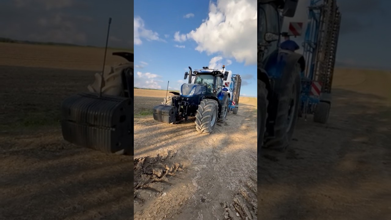 „New Holland T7.300 + Farmet K800 – kompaktní příprava půdy 🚜🌱