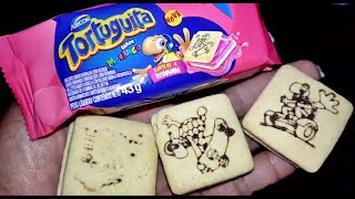 Dê Experimenta Biscoito Recheado Tortuguita Sabor Morango