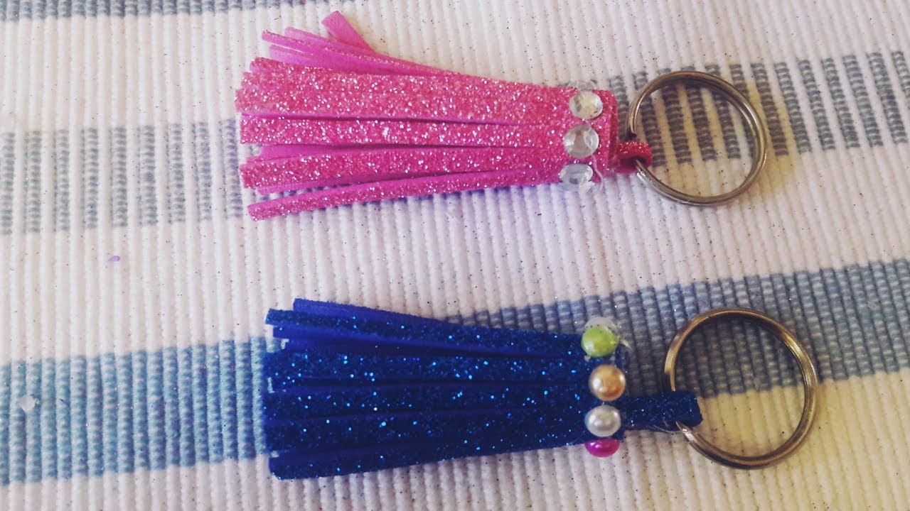 DIY Tassel and Wood Bead Keychain • French Blue Cottage