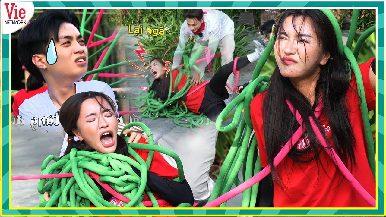 Bích Phương đầu bù tóc rối cầu cứu Trường Giang khi bị Isaac, Negav kéo lê | HÀNH TRÌNH RỰC RỠ