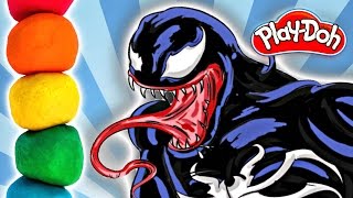 How To Make Venom from Spiderman out of Play Doh | DCTC Play Doh Videos