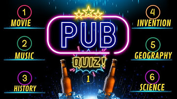 Virtual Pub Quiz Showdown: Test Your Knowledge! Pub Quiz 6 Rounds. No 1