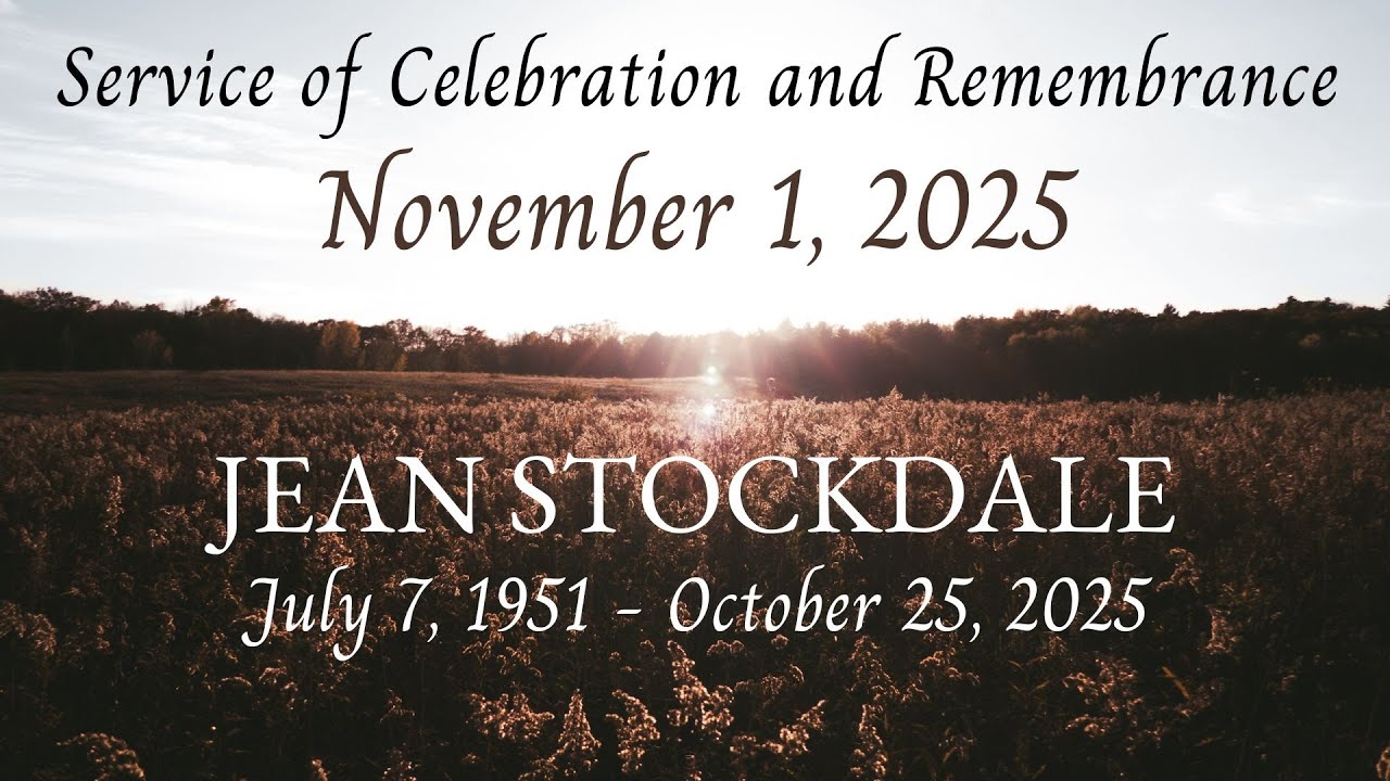 Memorial Service for Jean Stockdale - YouTube