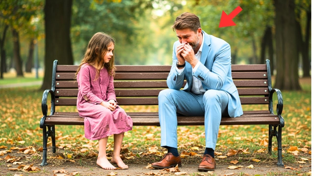 Miliardarul plângea pe banca din parc, fetița a spus  „Ea se foi… pot fi fiica ta” și el