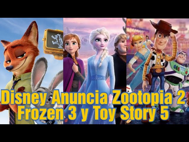 Disney anuncia produção de Frozen 3, Toy Story 5 e Zootopia 2