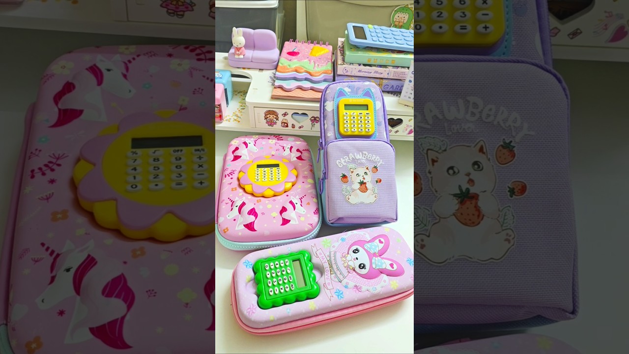 New calculator pencil case unboxing ✨️💕 