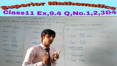 Class 11Math||Exercise 9.4|| Q.No.1,2,3&4 || by Lecturer Mohammad Sajid