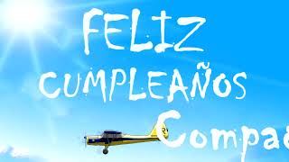 Feliz Cumpleanos Compadre MENSAJE con AVIONETAS Postales ATLASNUBEAUTOGESTION