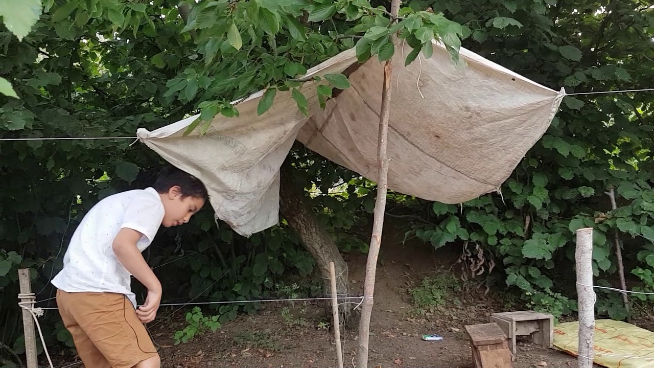 dedemin bağında gizlice baraka ev yaptık ) YouTube