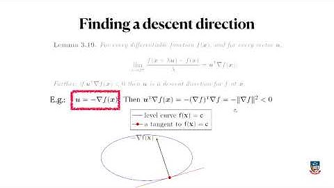 Gradient descent: steepest descent