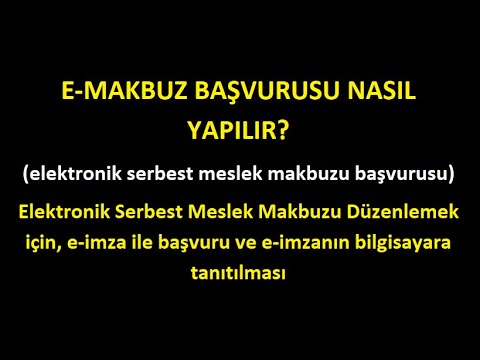 e-makbuz (elektronik serbest meslek makbuzu başvurusu nasıl yapılır?) E-SMM