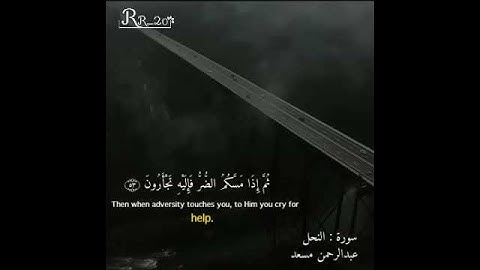 #القرآن القارئ:عبدالرحمن مسعد سورة النحل /تدبر المقطع القصير