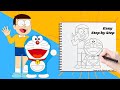 How to Draw Doraemon and Nobita Step by Step | Easy drawing for kids