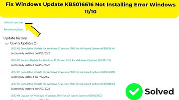 Fix Windows Update KB5016616 Not Installing Error Windows 11/10