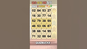 Find 3 Pairs of Identical Numbers 🎲 | 같은숫자찾기