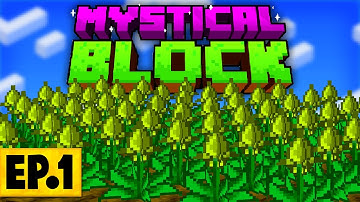 Minecraft Mystical Block | A MYSTICAL AGRICULTURE SKYBLOCK! #1 [Modded Questing Skyblock]