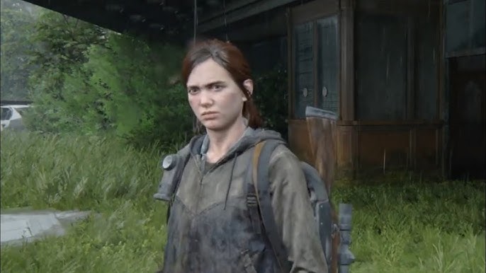 Lexica - Portrait of adult Ellie from the game The last of us 2, medium  shot looking to the side, raining, traces of rain on her face --ar 16:9  --tes