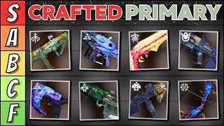 Ranking Every Craftable Primary Weapon In Destiny 2 (PvE God Roll Tier List)