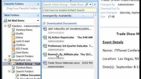 SharePoint Shepherd 2007 - Remove A Connected Document From Outlook
