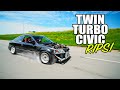 The TWIN-TURBO Honda Civic FINALLY RIPS!!!!